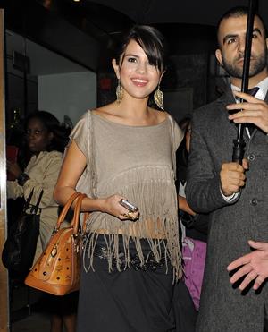 Selena Gomez enjoys a night out at Nobu restaurant in London on July 5, 2011