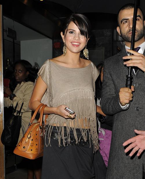 Selena Gomez enjoys a night out at Nobu restaurant in London on July 5, 2011