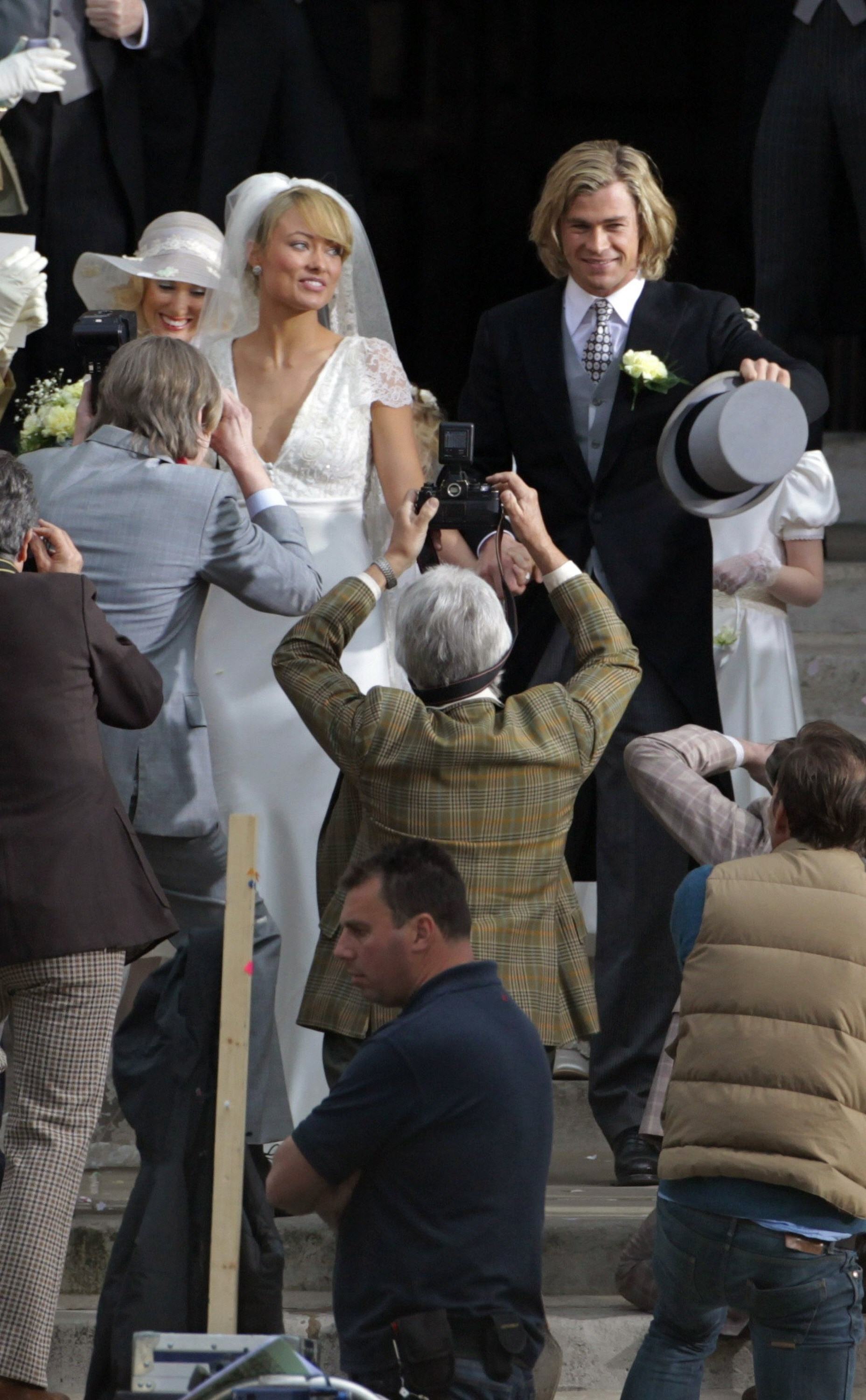 Olivia Wilde on the set for the movie Rush on April 2, 2012