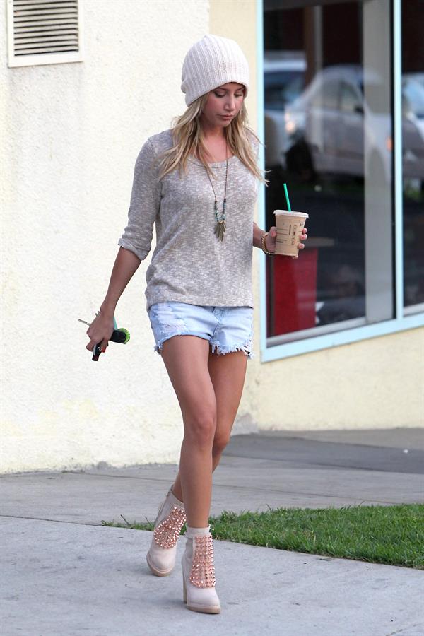Ashley Tisdale leaving Barneys New York in Los Angeles 11/26/12 