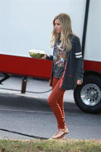 Ashley Tisdale on a lunch break while shooting Scary Movie 5 10/2/12