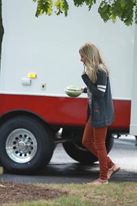 Ashley Tisdale on a lunch break while shooting Scary Movie 5 10/2/12