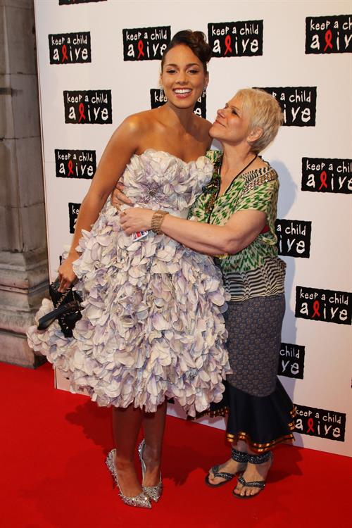 Alicia Keys at the Keep a Child Alive Black Ball event in London on May 26, 2010