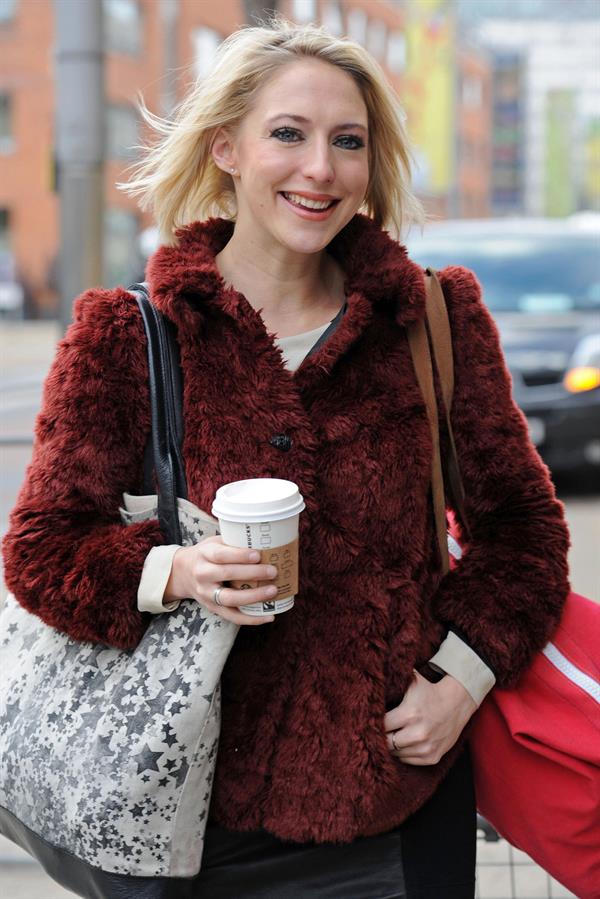 Ali Bastian outside London Studios on February 1, 2012 