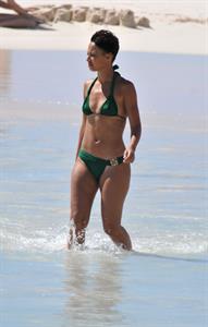 Amelle Berrabah bikini candids in Barbados on Jan 2nd 2010 
