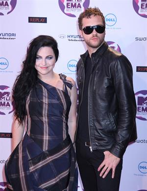 Amy Lee attends the 2011 MTV European Music Awards in Belfast Ireland on November 6, 2011