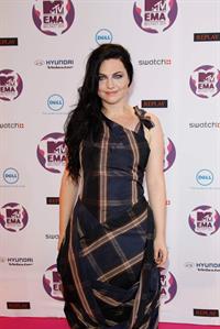 Amy Lee attends the 2011 MTV European Music Awards in Belfast Ireland on November 6, 2011