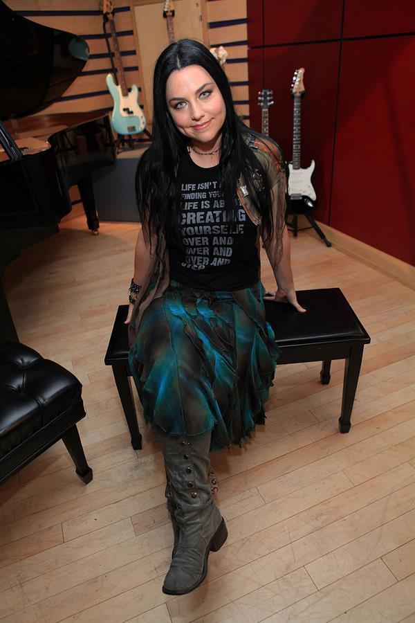 Amy Lee of Evanescence visits Fuses Top 20 countdown at KMA Studios in New York on July 25, 1012
