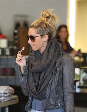 Ashley Tisdale shopping at Planet Blue in Beverly Hills 12/10/12 