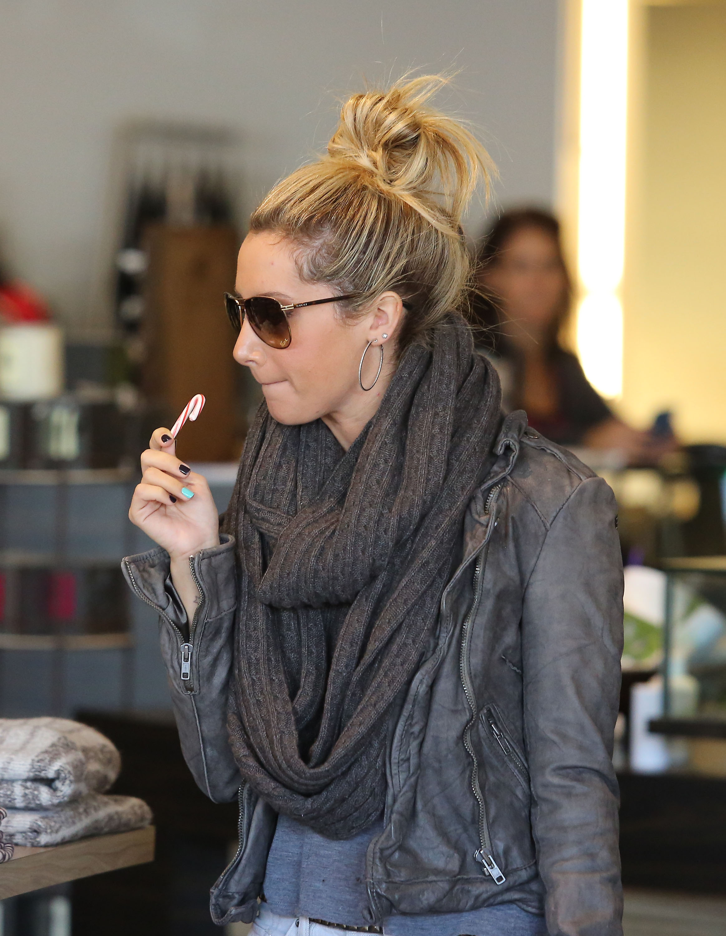 Ashley Tisdale shopping at Planet Blue in Beverly Hills 12/10/12 