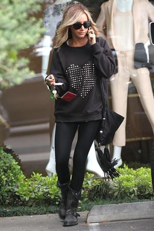 Ashley Tisdale goes shopping in West Hollywood on April 25, 2012