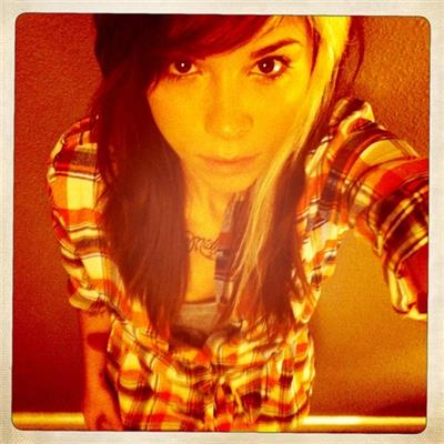 Christina Perri taking a selfie
