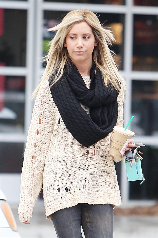 Ashley Tisdale Starbucks in LA 11/29/12 