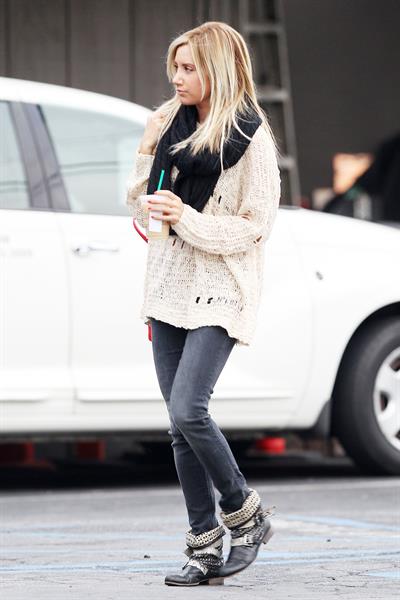 Ashley Tisdale Starbucks in LA 11/29/12 
