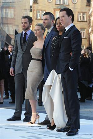 Zoe Saldana attends the 'Star Trek Into Darkness' UK Premiere at the Empire Leicester Square in London