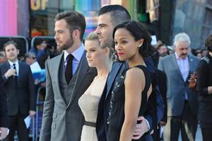 Zoe Saldana attends the 'Star Trek Into Darkness' UK Premiere at the Empire Leicester Square in London