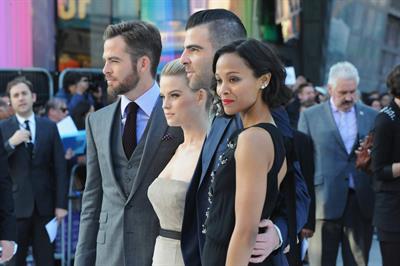Zoe Saldana attends the 'Star Trek Into Darkness' UK Premiere at the Empire Leicester Square in London