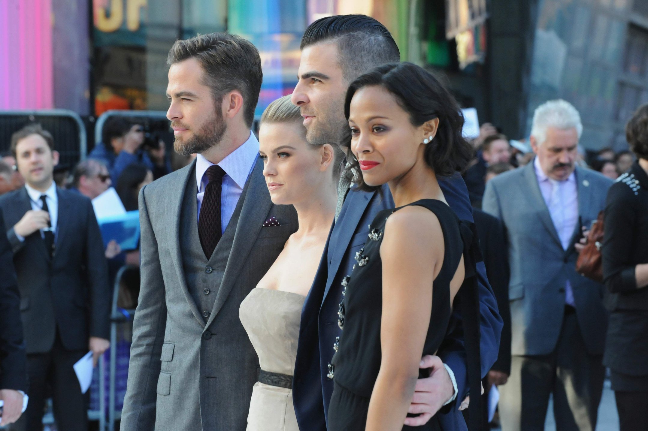 Zoe Saldana attends the 'Star Trek Into Darkness' UK Premiere at the Empire Leicester Square in London