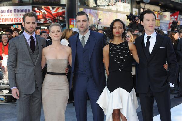 Zoe Saldana attends the 'Star Trek Into Darkness' UK Premiere at the Empire Leicester Square in London