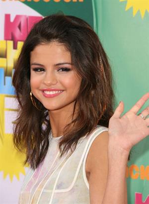 Selena Gomez at Nickelodeons 24th annual Kids Choice Awards at Galen center on April 2, 2011 