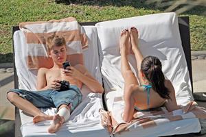 Selena Gomez on vacation in Mexico on December 7, 2011