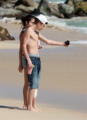 Selena Gomez on vacation in Mexico on December 7, 2011