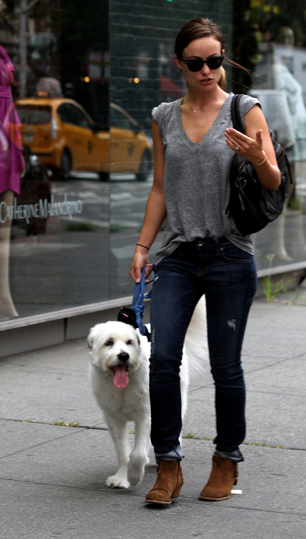 Olivia Wilde walking her dog in New York City - July 22, 2013 