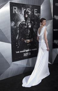 Anne Hathaway attending the Dark Knight Rises premiere in New York on July 15, 2012