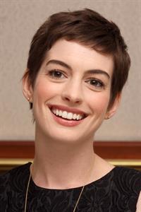Anne Hathaway the Dark Knight Rises press conference portraits in Beverly Hills on July 8, 2012