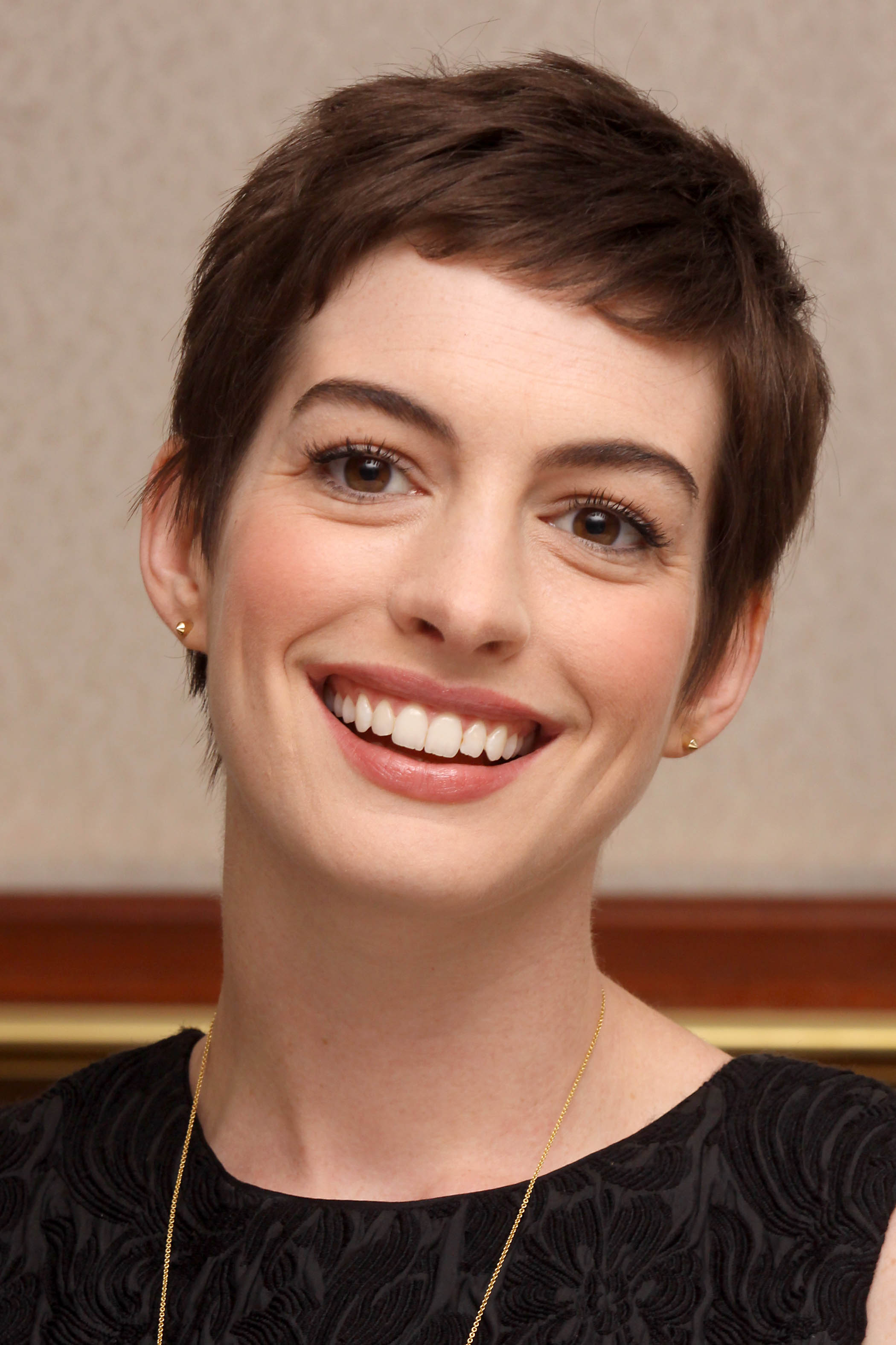 Anne Hathaway the Dark Knight Rises press conference portraits in Beverly Hills on July 8, 2012
