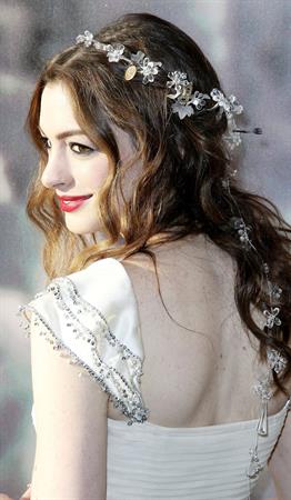 Anne Hathaway White Fairy Tale Love Ball in Paris on July 5, 2011