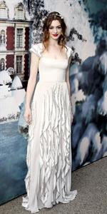Anne Hathaway White Fairy Tale Love Ball in Paris on July 5, 2011