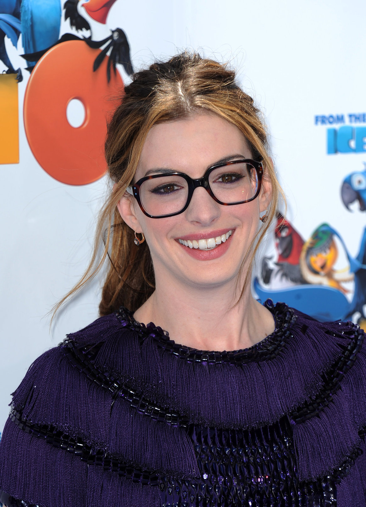 Anne Hathaway attending the Rio Los Angeles premiere on April 10, 2011