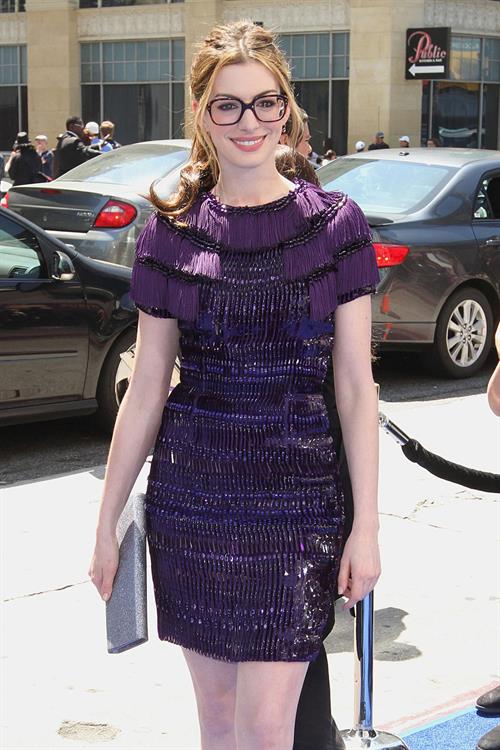 Anne Hathaway attending the Rio Los Angeles premiere on April 10, 2011