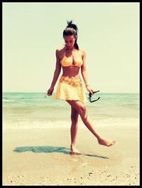 Melita Toniolo in a bikini