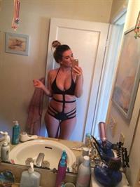 Anonymous in a bikini taking a selfie