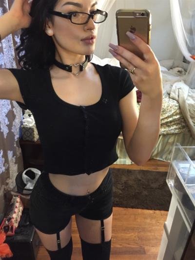 Anonymous in lingerie taking a selfie