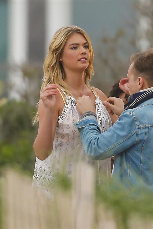 Kate Upton on the set of 'The Other Woman' in NY on June 6, 2013