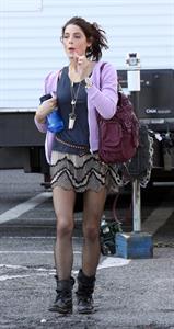 Ashley Greene on the set of Americana in New York City on March 19, 2012