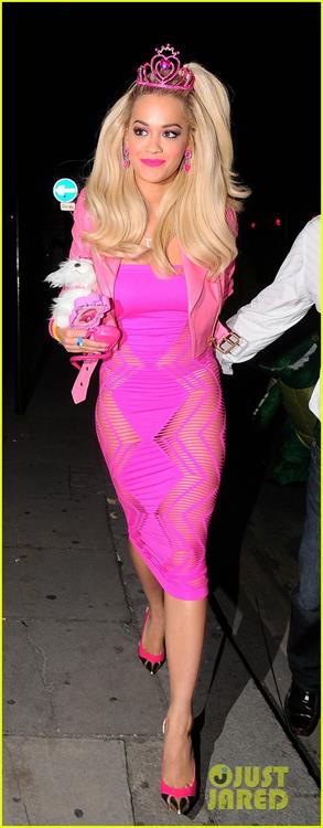 Rita Ora as Barbie for Halloween