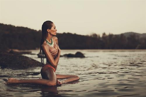 Galinka Mirgaeva in a bikini