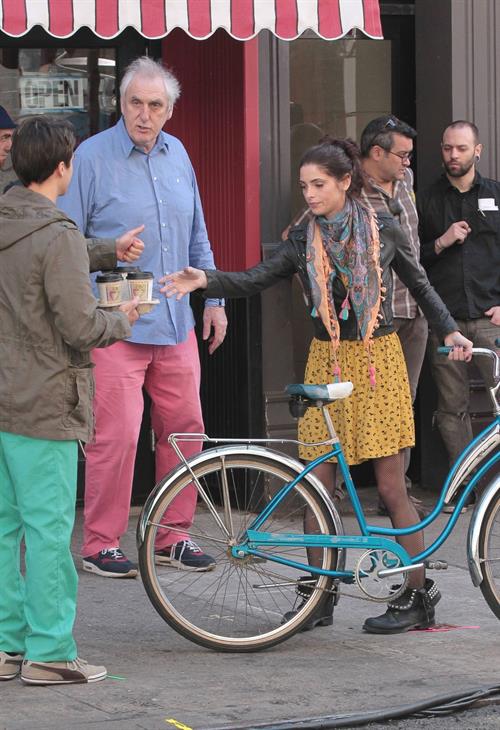 Ashley Greene on the set of Americana in New York City on March 14, 2012