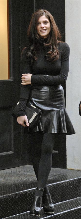 Ashley Greene on set of a photoshoot for DKNY in New York on April 1, 2012