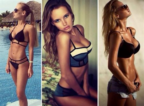 Olya Abramovich in lingerie