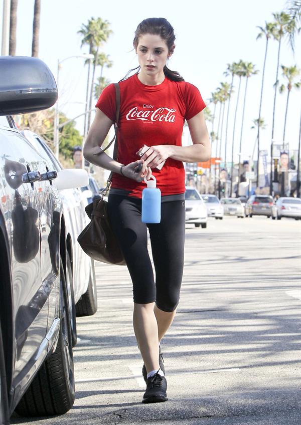Ashley Greene leaving the gym in Santa Monica on Feb 8, 2012 