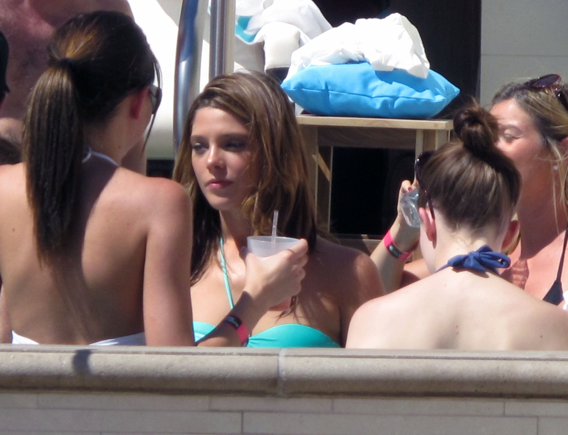 Ashley Greene hosts a pool party at the Wet Republic on August 7, 2010 in Las Vegas, Nevada