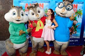 Ariana Grande Alvin and the Chipmunks Chipwrecked dvd release concert in Los Angeles on March 26, 2012