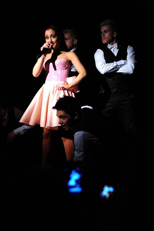 Ariana Grande performs at the Roxy West Hollywood on February 19, 2012