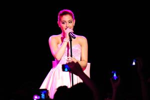 Ariana Grande performs at the Roxy West Hollywood on February 19, 2012