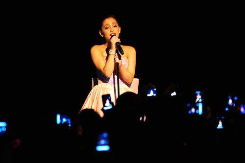 Ariana Grande performs at the Roxy West Hollywood on February 19, 2012